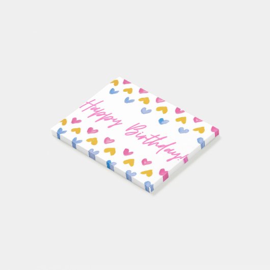 Happy Birthday Post-bericht Opmerking Post-it® Notes (Schuin)