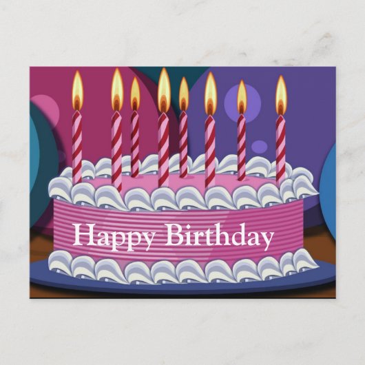 Happy Birthday Post Card Briefkaart (Voorkant)