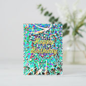 Happy Birthday Post Card Briefkaart (Staand voorkant)