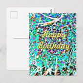 Happy Birthday Post Card Briefkaart (Voorkant / Achterkant)