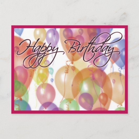 Happy Birthday Post Card Briefkaart (Voorkant)