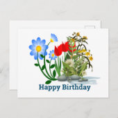 Happy Birthday Postcard Briefkaart (Voorkant / Achterkant)