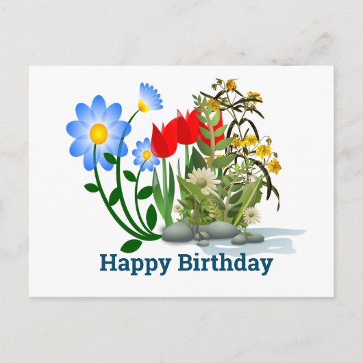 Happy Birthday Postcard Briefkaart (Voorkant)