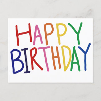 Happy Birthday postcard Feestdagenkaart