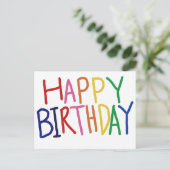 Happy Birthday postcard Feestdagenkaart (Staand voorkant)