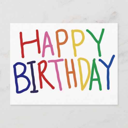 Happy Birthday postcard Feestdagenkaart (Voorkant)