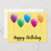 Happy birthday postcards briefkaart (Voorkant / Achterkant)
