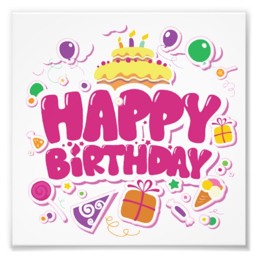 Happy Birthday Poster (Voorkant)