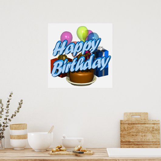 Happy Birthday Poster (Keuken)