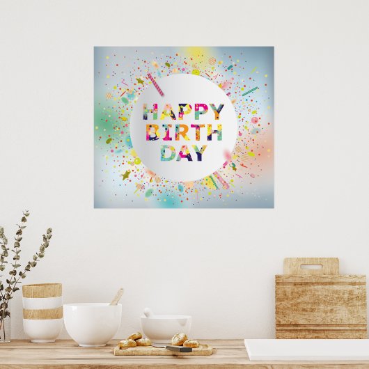 Happy Birthday Poster (Keuken)