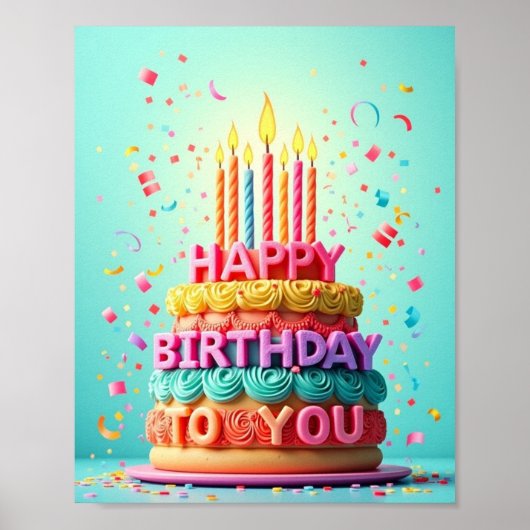 Happy Birthday Poster (Voorkant)