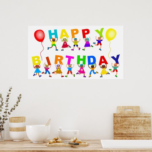 Happy Birthday Poster (Keuken)