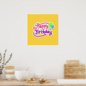 Happy Birthday Poster (Keuken)
