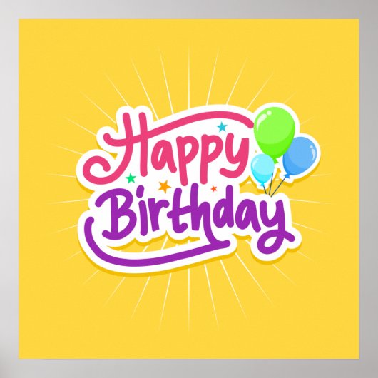 Happy Birthday Poster (Voorkant)