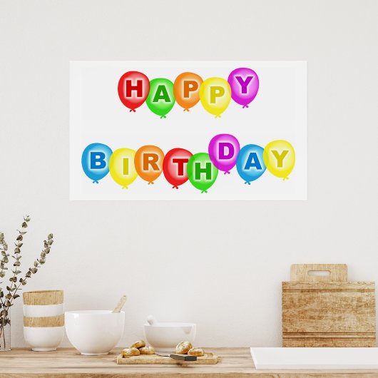 Happy Birthday Poster (Keuken)