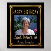 Happy Birthday poster met je foto (Voorkant)