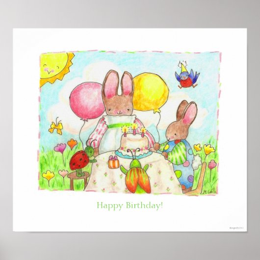 Happy Birthday poster/print Poster (Voorkant)