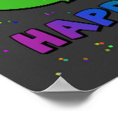 Happy Birthday Poster Rainbow-ballonnen (Hoek)