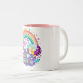 Happy Birthday Poster" Wenskaart Design Mok (Voorkant rechts)