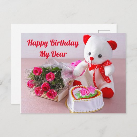 Happy Birthday-postkaart Briefkaart (Voorkant / Achterkant)