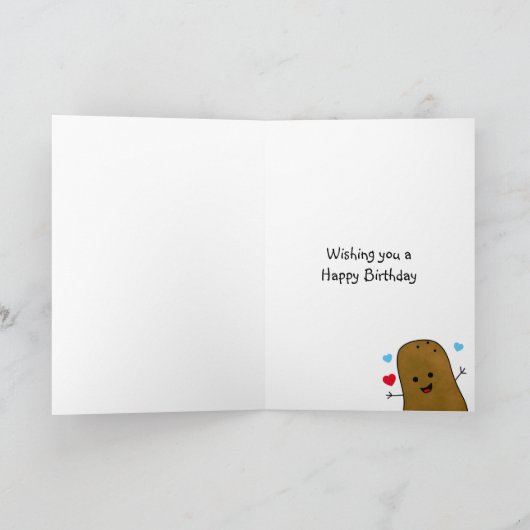 Happy Birthday Potato Kaart (Binnen)