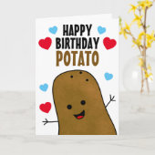 Happy Birthday Potato Kaart (Gele Bloem)