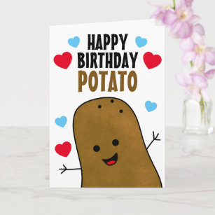 Happy Birthday Potato Kaart