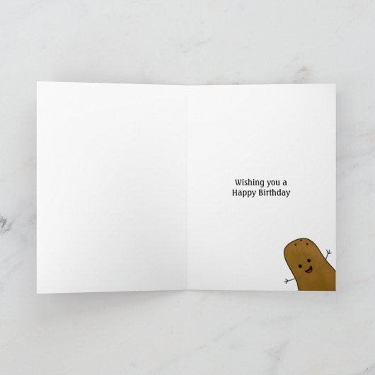 Happy Birthday Potato Kaart (Binnen)