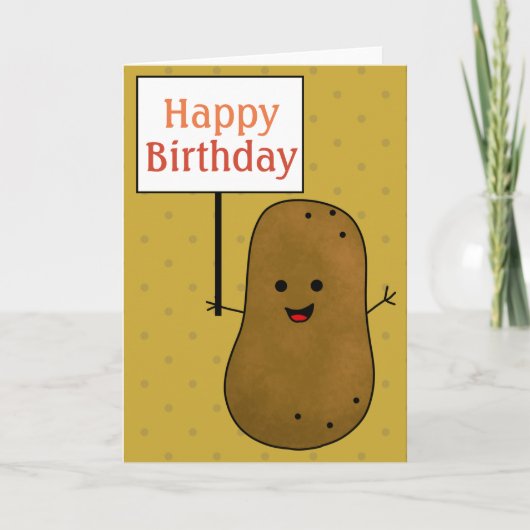 Happy Birthday Potato Kaart (Voorkant)