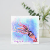 Happy Birthday - Prachtige kleurrijke vierkant zwe (Staand voorkant)