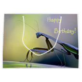 Happy Birthday Praying Mantis Groot Cadeauzakje (Voorkant)