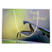 Happy Birthday Praying Mantis Groot Cadeauzakje (Achterkant)