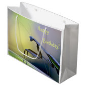 Happy Birthday Praying Mantis Groot Cadeauzakje (Voorkant Gekanteld)