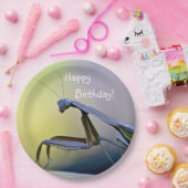 Happy Birthday Praying Mantis Papieren Bordje (Feest)