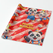 Happy birthday premium wrapping paper de cadeaupapier (Uitgerold)