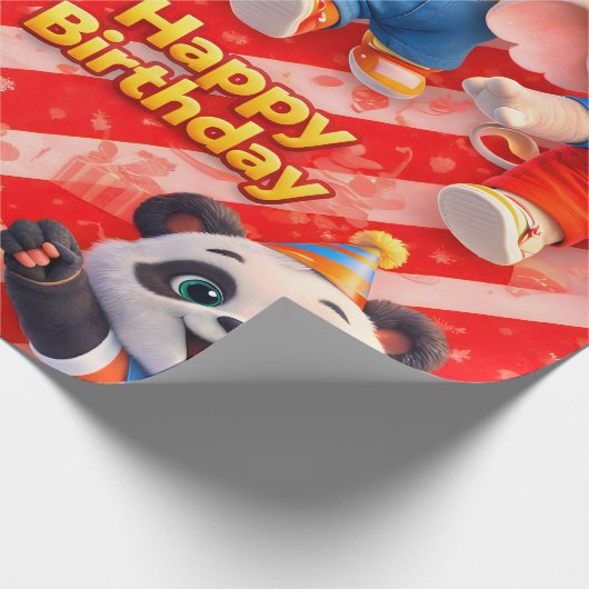 Happy birthday premium wrapping paper de cadeaupapier (Hoek)