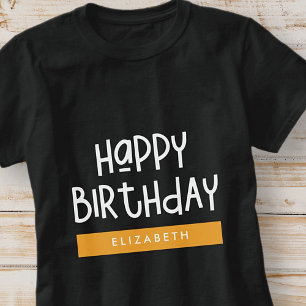 Happy Birthday Preppy Playful Fun Eenvoudige groet T-shirt