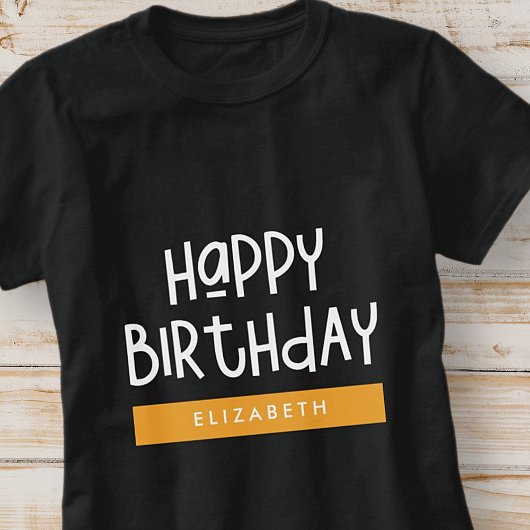 Happy Birthday Preppy Playful Fun Eenvoudige groet T-shirt