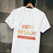 Happy Birthday Preppy Playful Fun Eenvoudige groet T-shirt