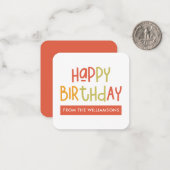 Happy Birthday Preppy Playful Fun Family Greeting Notitiekaartje (Voorkant / Achterkant in situ)