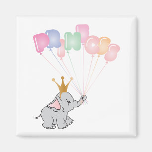 Happy Birthday Princess Afbeeldingen Baby Elephant Magneet