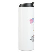 Happy Birthday Princess Afbeeldingen Baby Elephant Thermosbeker (Gedraaid links)