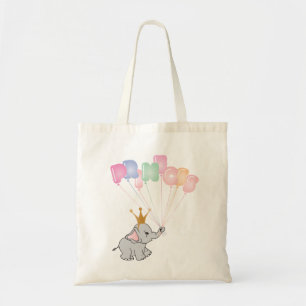 Happy Birthday Princess Afbeeldingen Baby Elephant Tote Bag