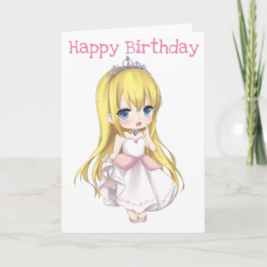 Happy Birthday Princess Card Kaart (Voorkant)