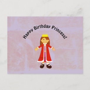 Happy Birthday Princess Cute Cartoon Princess Doll Briefkaart