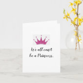 Happy Birthday Princess Folded Wenskaart Kaart (Gele Bloem)