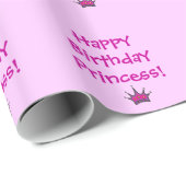 Happy Birthday Princess Gift Wrap Cadeaupapier (Rol Hoek)