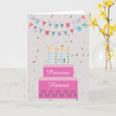 Happy Birthday Princess Kaart (Gele Bloem)