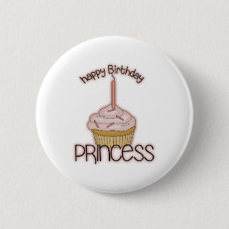 Happy Birthday Princess Ronde Button 5,7 Cm
