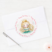 Happy Birthday Princess Ronde Sticker (Envelop)